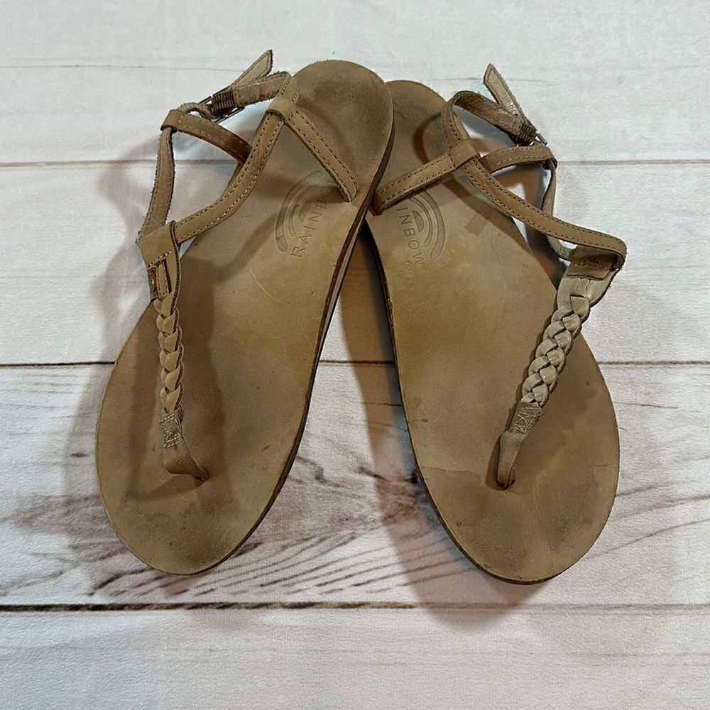 Rainbow Sandals Braided T Strap Size XL